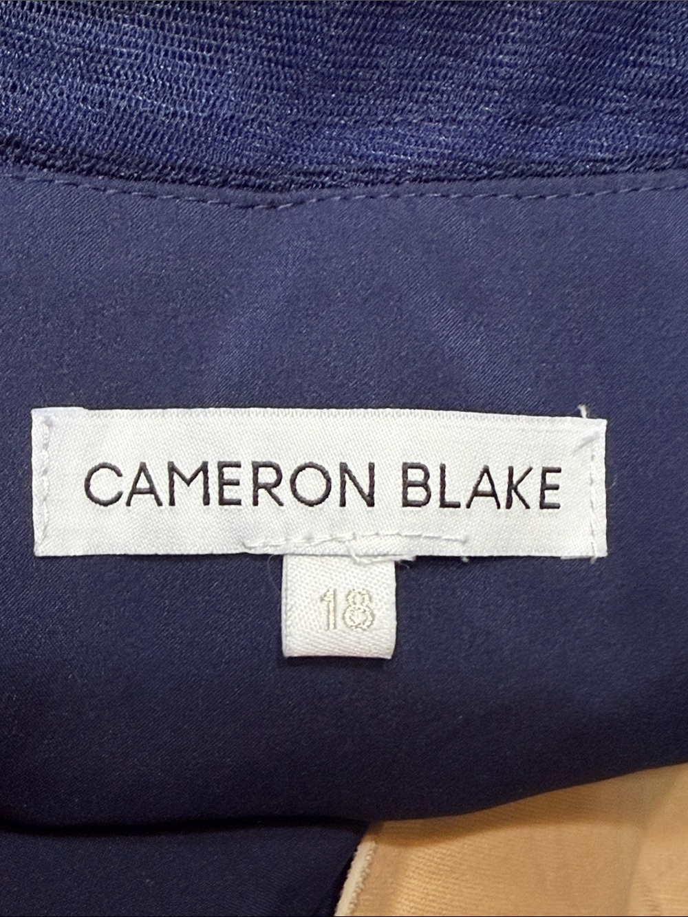 Cameron Blake navy Crepe Column Gown - Picture 5 of 8
